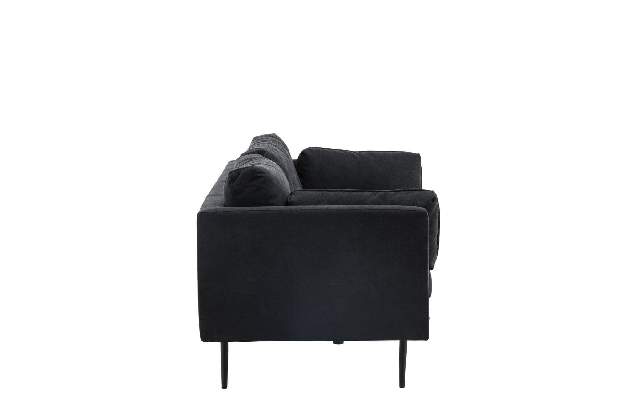 Boom Sofa, Black/Black Fabric/Linen - Image 2