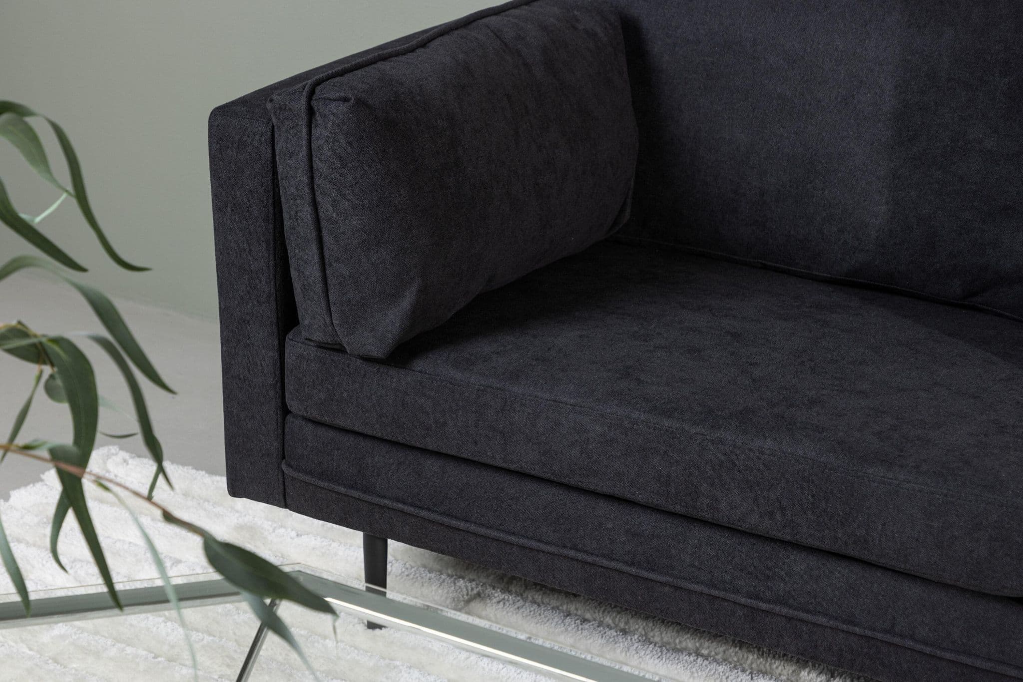 Boom Sofa, Black/Black Fabric/Linen - Image 4