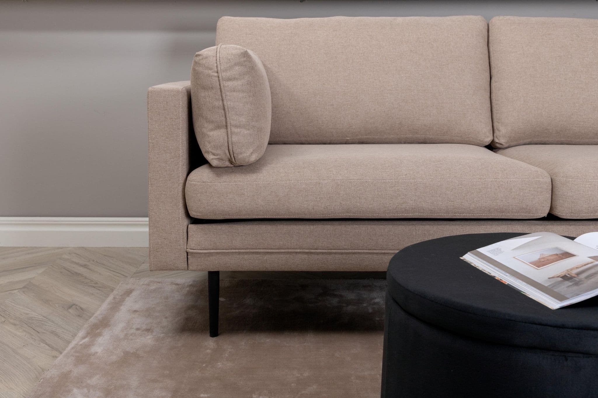 Boom Sofa, Black/Brown Fabric - Image 5