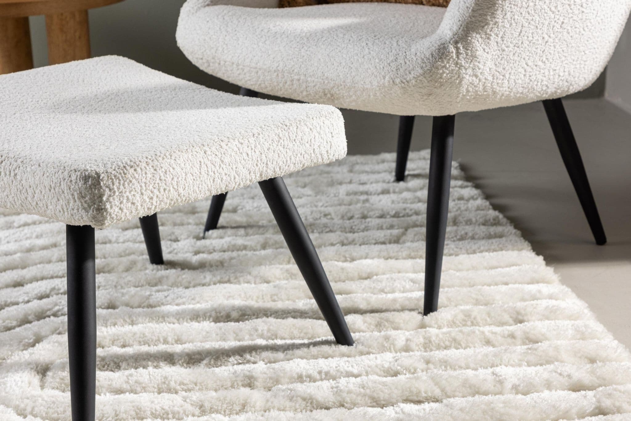 Como Armchair, White Boucle - Image 7