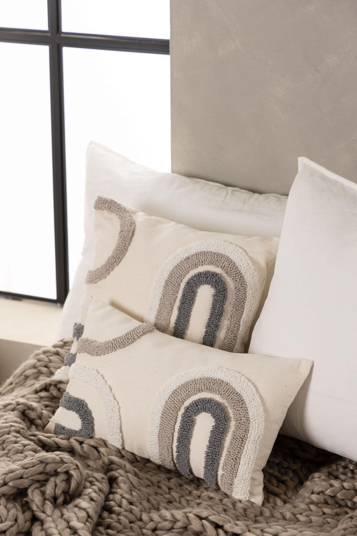 Cornelia Cushion Cover Polycotton, White, 45X45 - Image 12