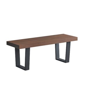 Dannis Mdf Dining Bench With Concrete Effect - Walnute