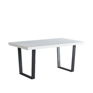 Dannis Mdf Dining Table With Concrete Effect - Marble
