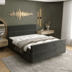 Divan Bed With Mattress - Grey