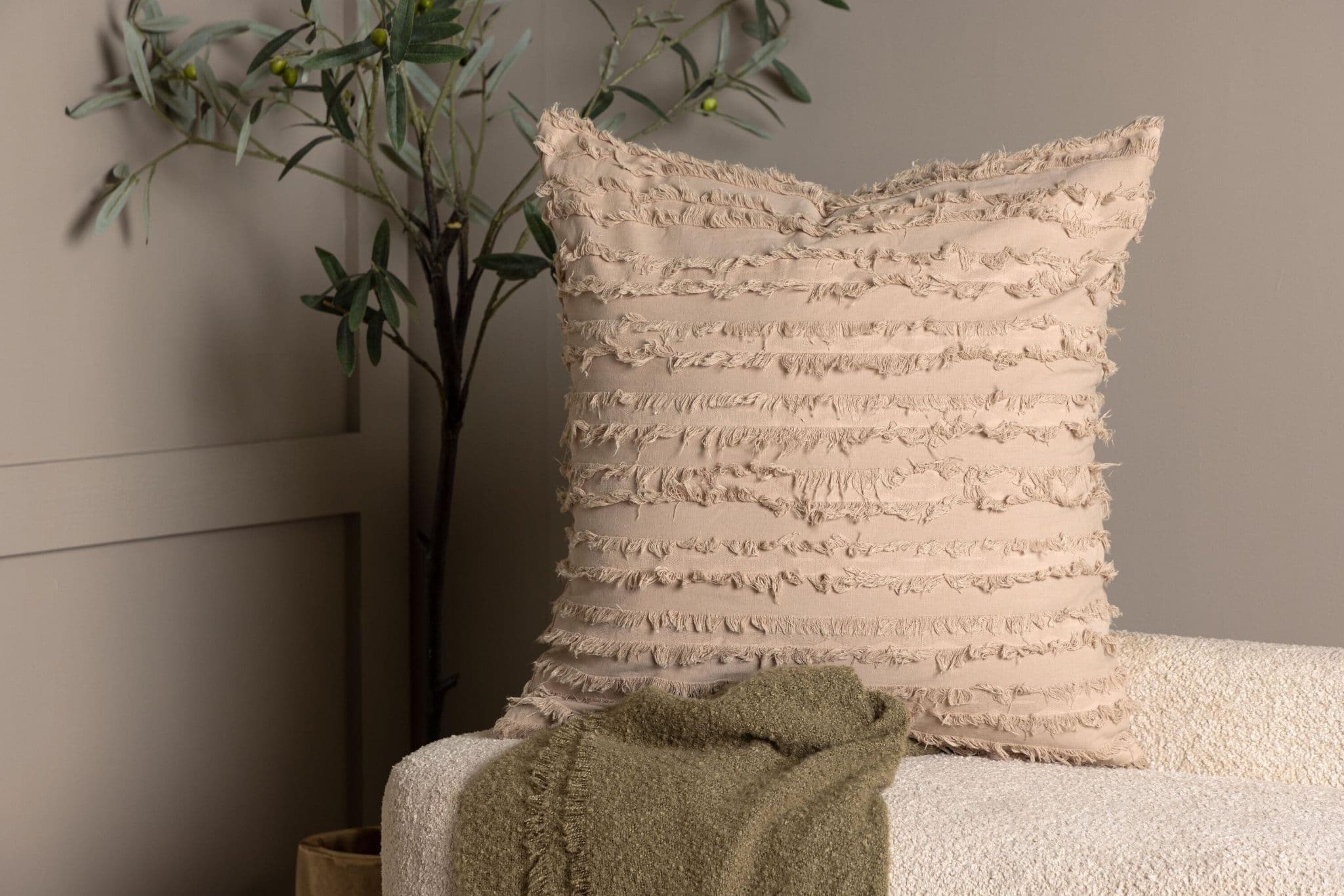 Edith Cushion Cover Cotton, White, 40X60 - Image 23