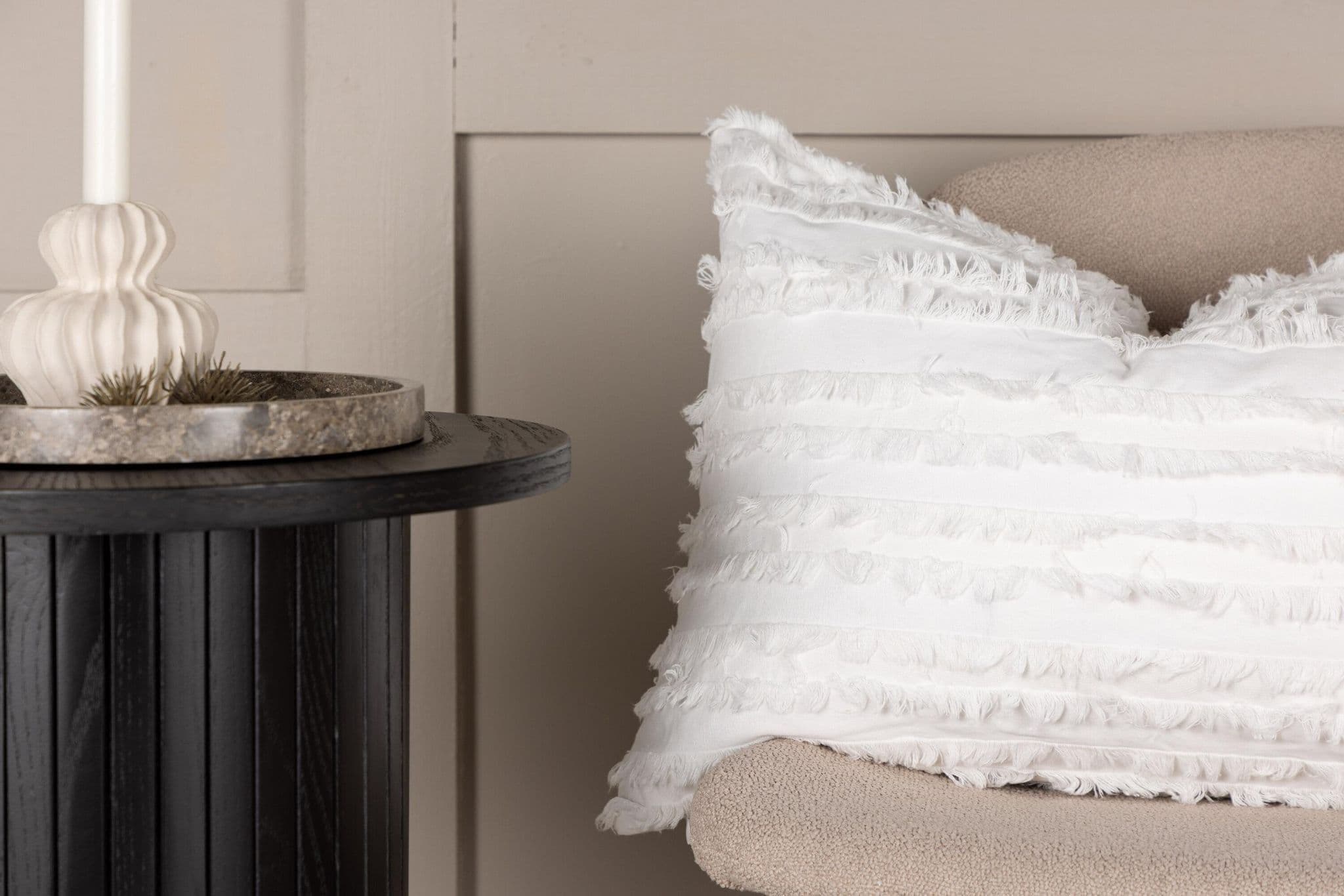 Edith Cushion Cover Cotton, White, 40X60 - Image 8