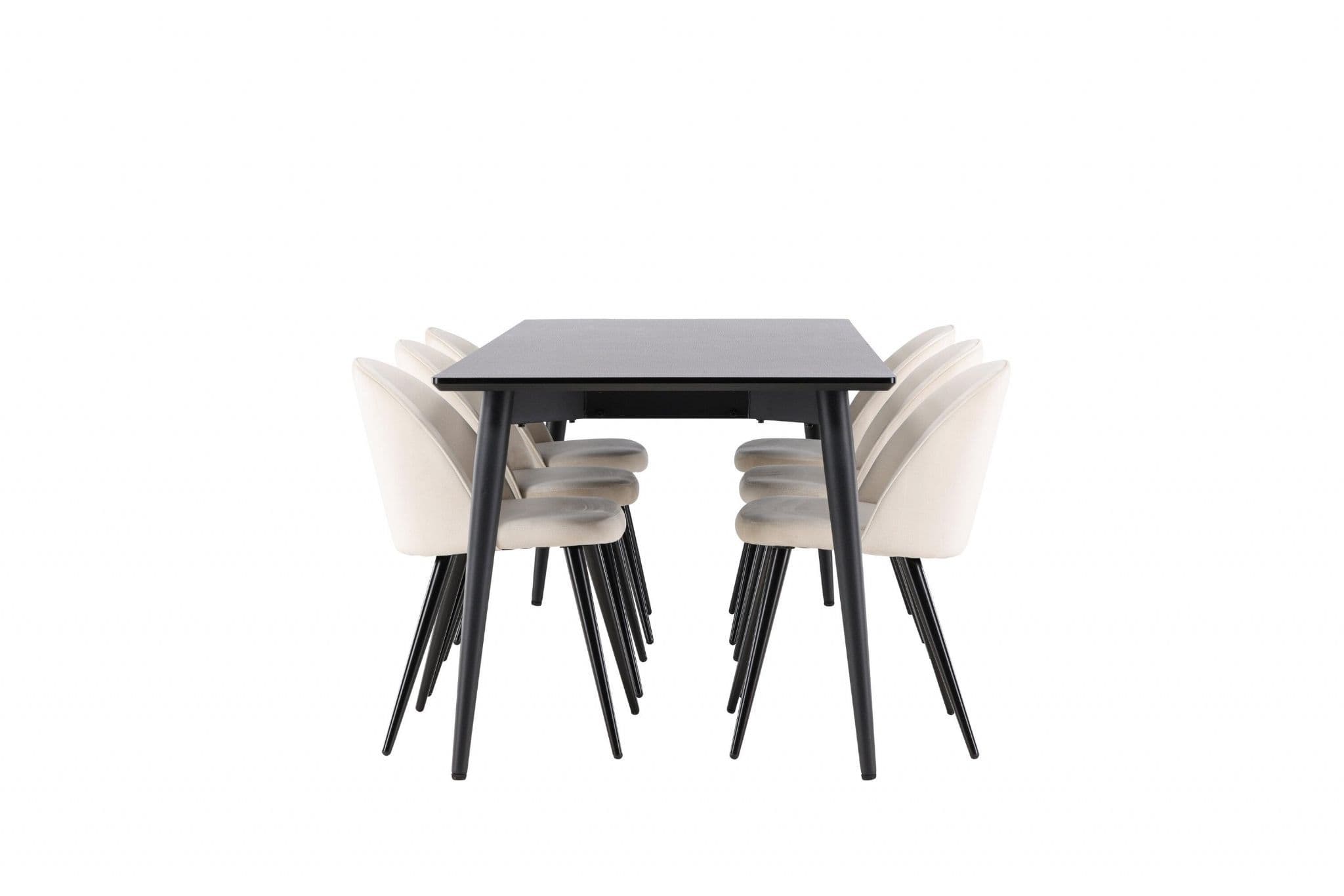 Ellis Dining Table With Velvet Dining Chair - Image 2