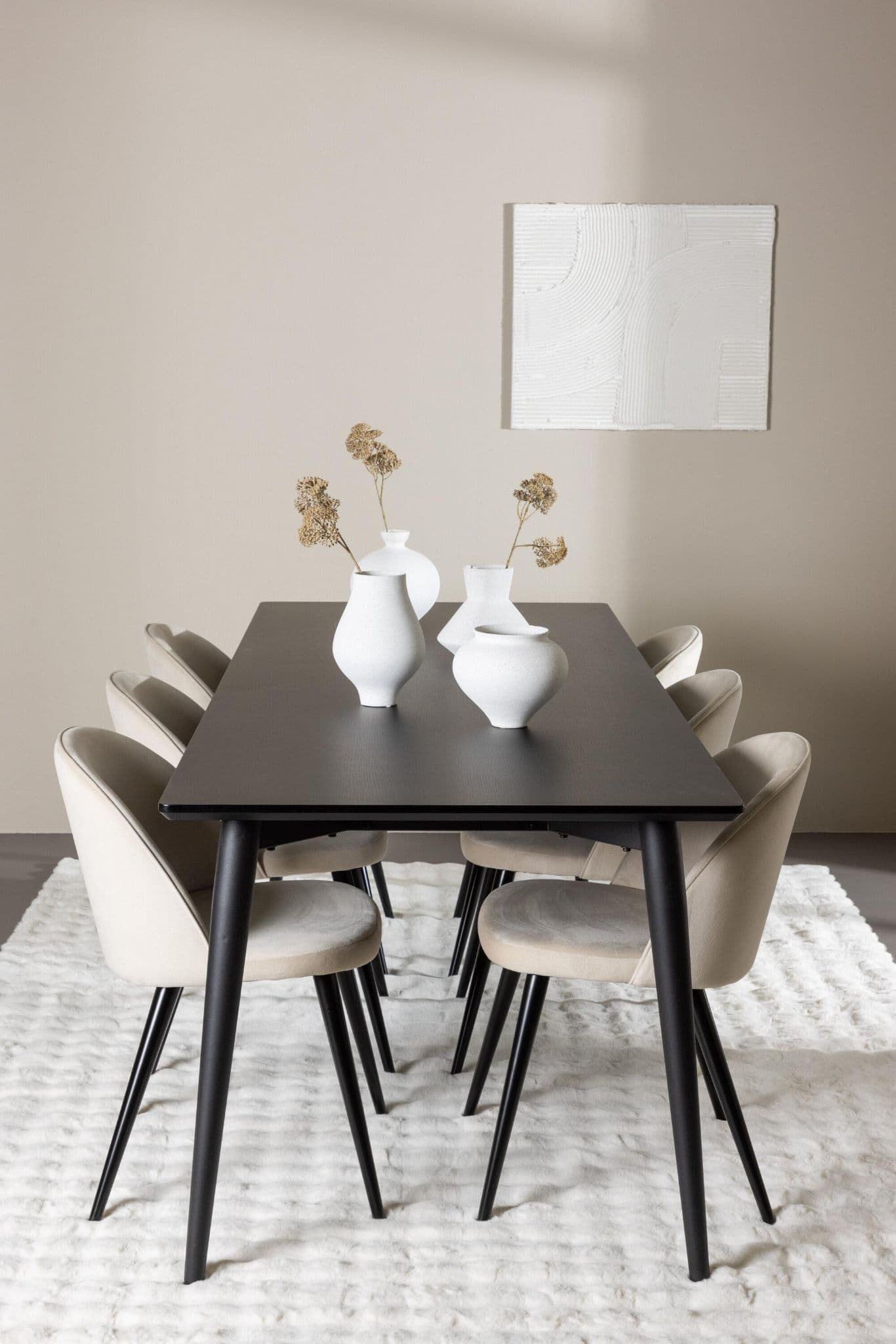 Ellis Dining Table With Velvet Dining Chair - Image 4