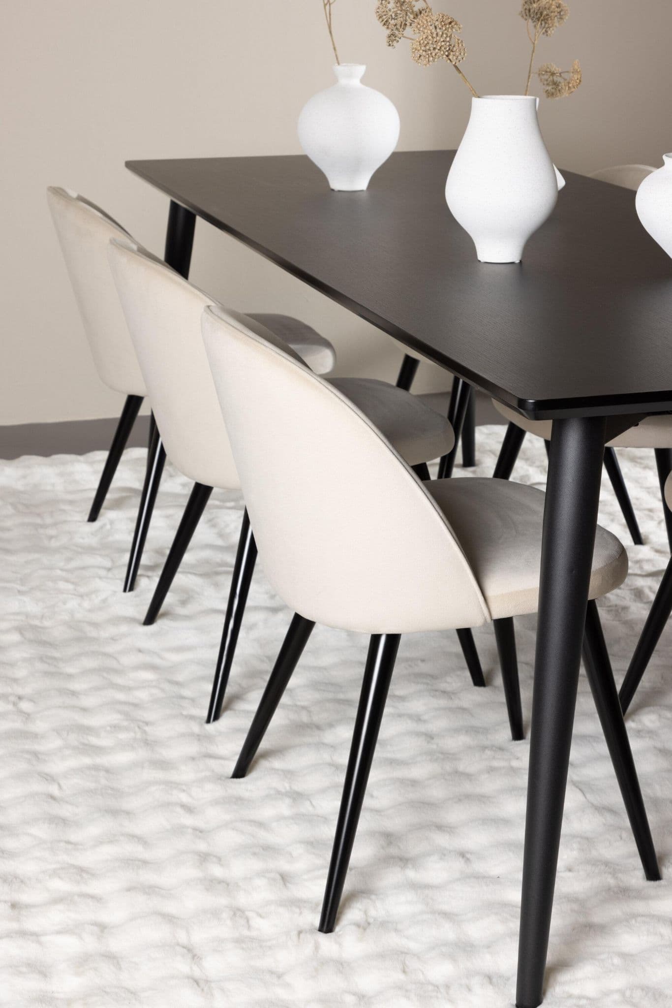 Ellis Dining Table With Velvet Dining Chair - Image 5