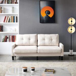 Enko 2 Seater Beige Fabric Sofa