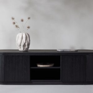 Fjallbacka Low Storage, Mdf Veneer, Black