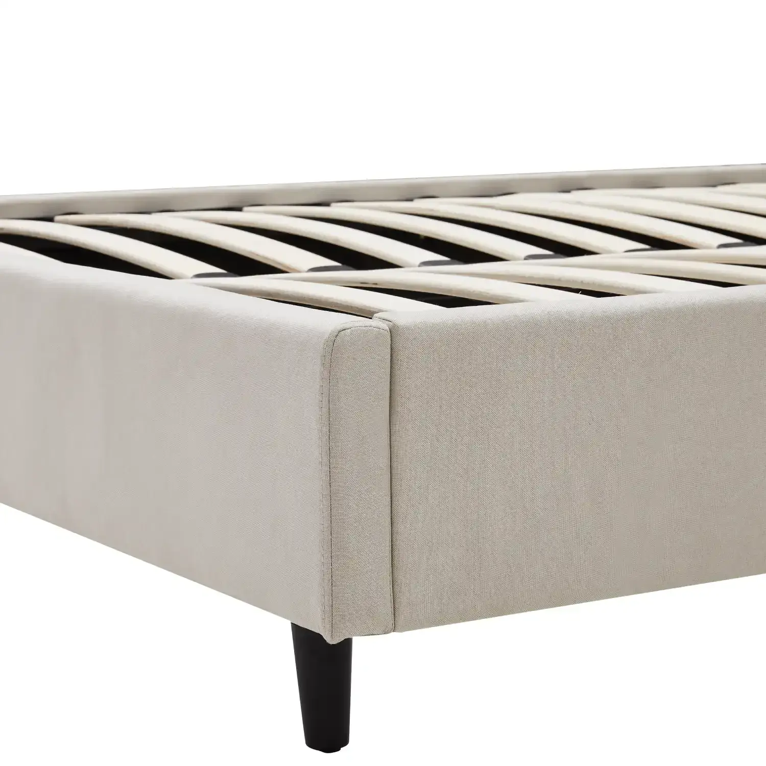 Freya Beige Double Size Upholstered Bed - Image 6