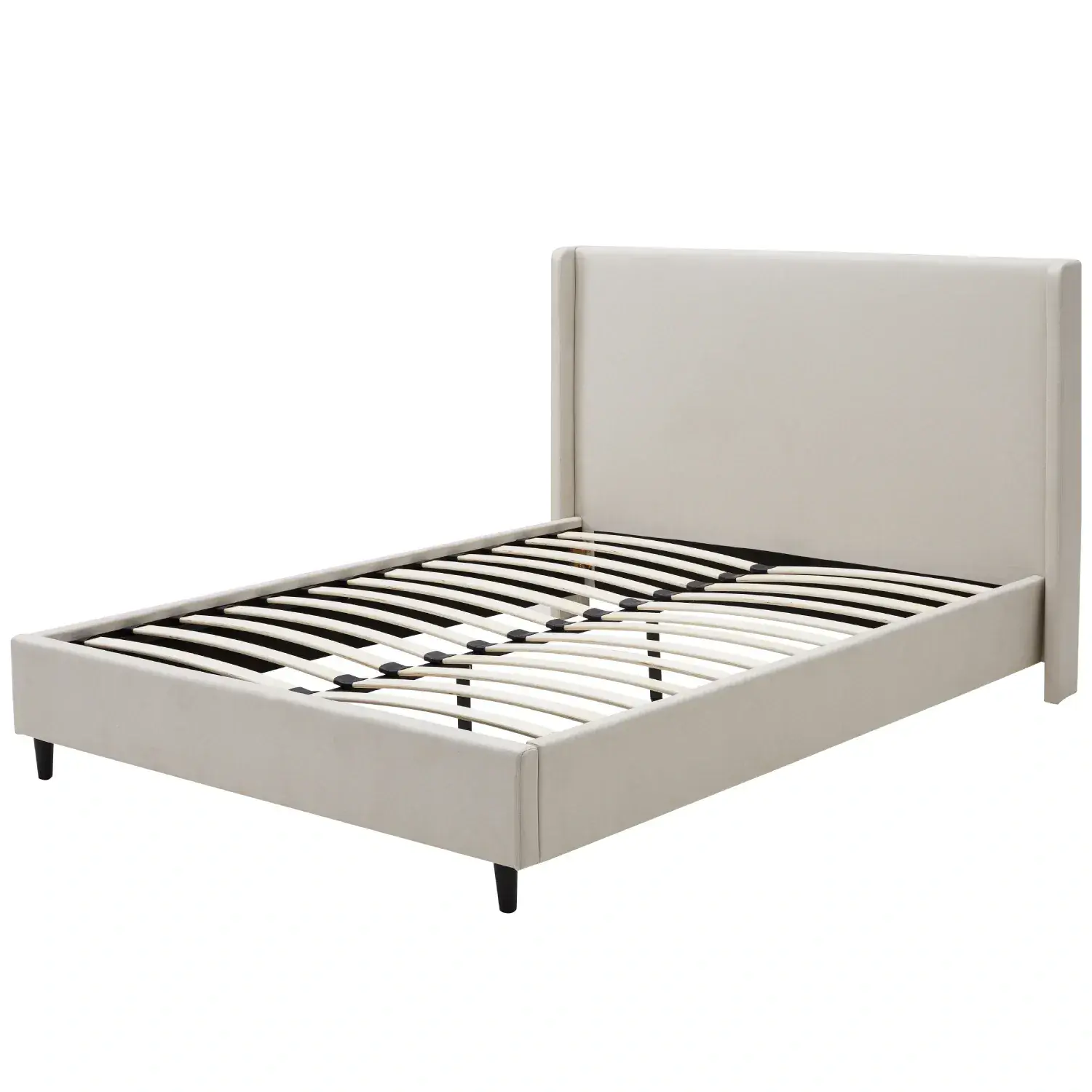 Freya Beige King Size Upholstered Bed - Image 3