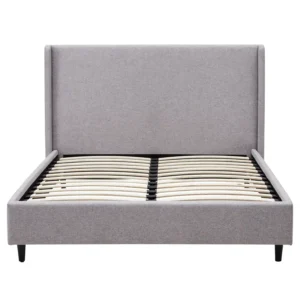 Freya Beige King Size Upholstered Bed - Grey