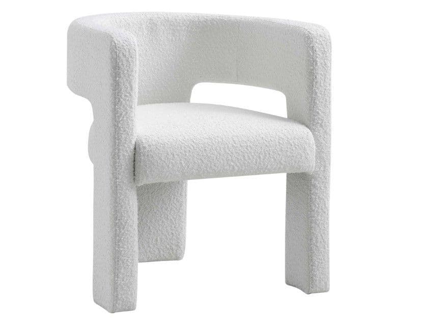 Greenwich White Boucle Dining Chair - Armchair - Image 2