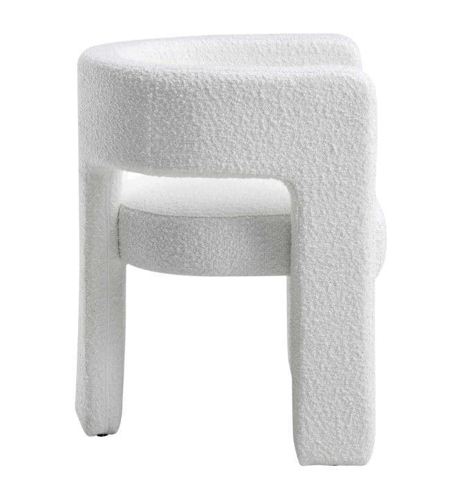 Greenwich White Boucle Dining Chair - Armchair - Image 3
