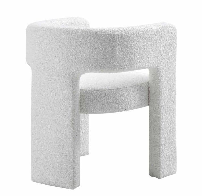 Greenwich White Boucle Dining Chair - Armchair - Image 4
