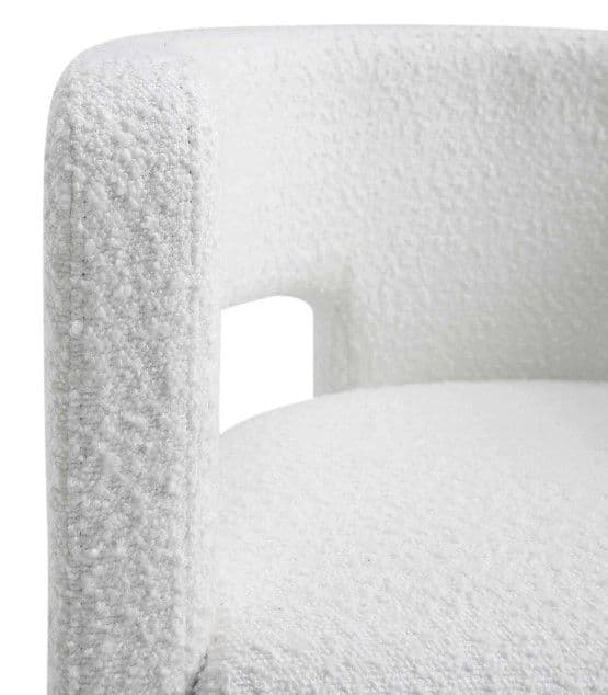 Greenwich White Boucle Dining Chair - Armchair - Image 6