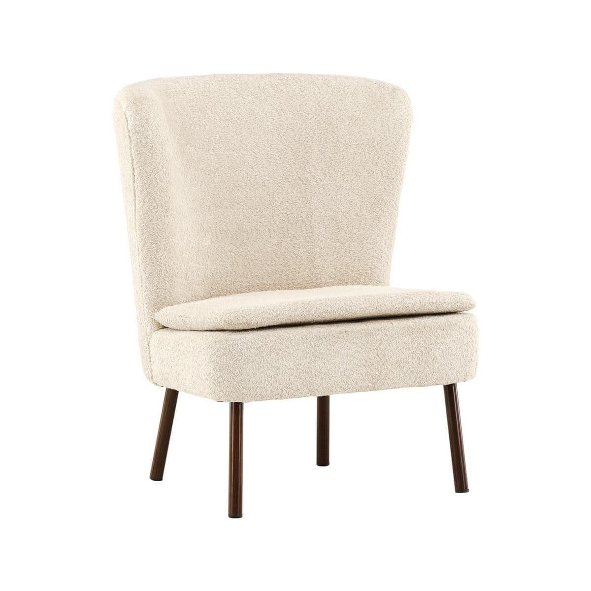Hallso Armchair, Beige Boucle