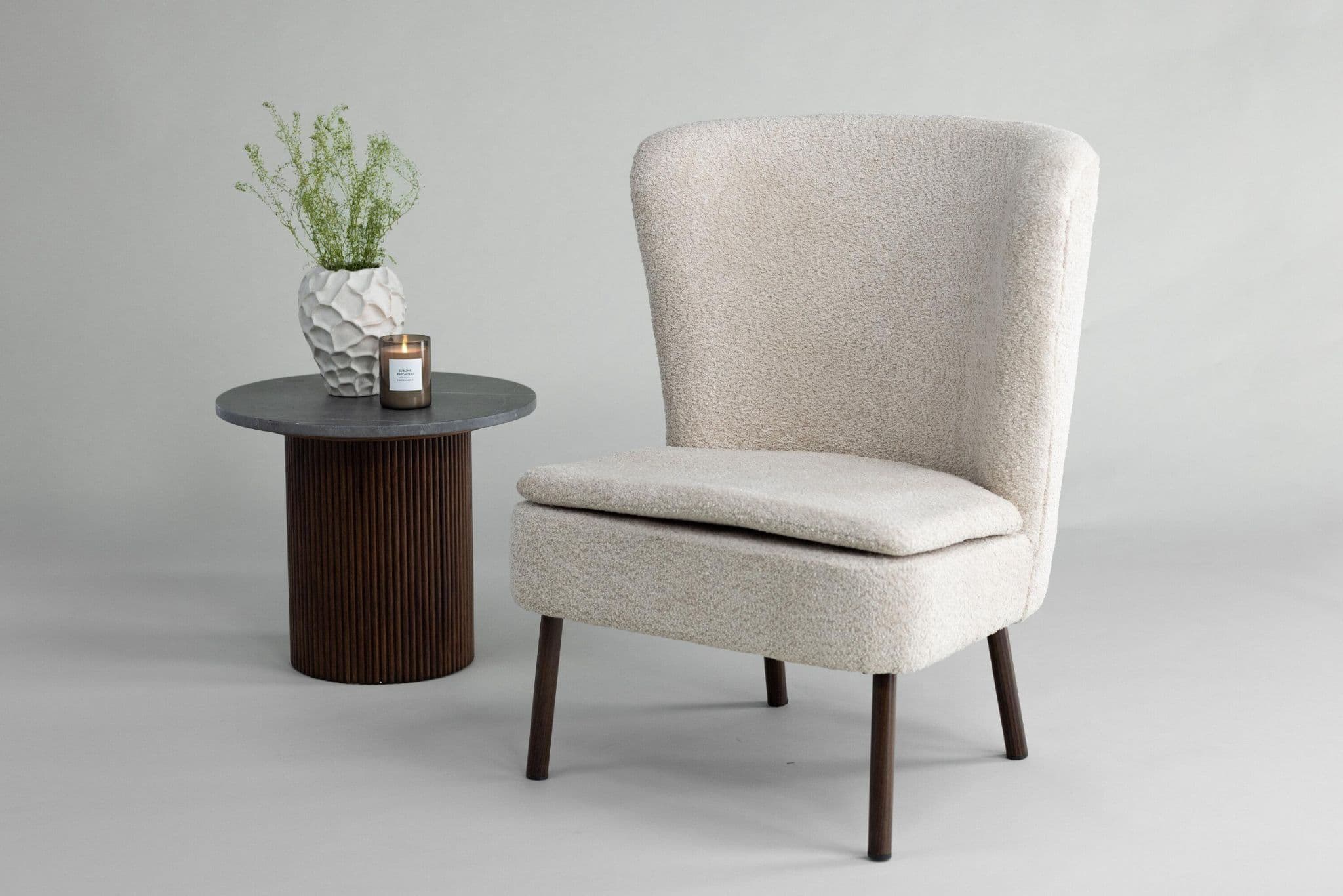 Hallso Armchair, Beige Boucle - Image 5