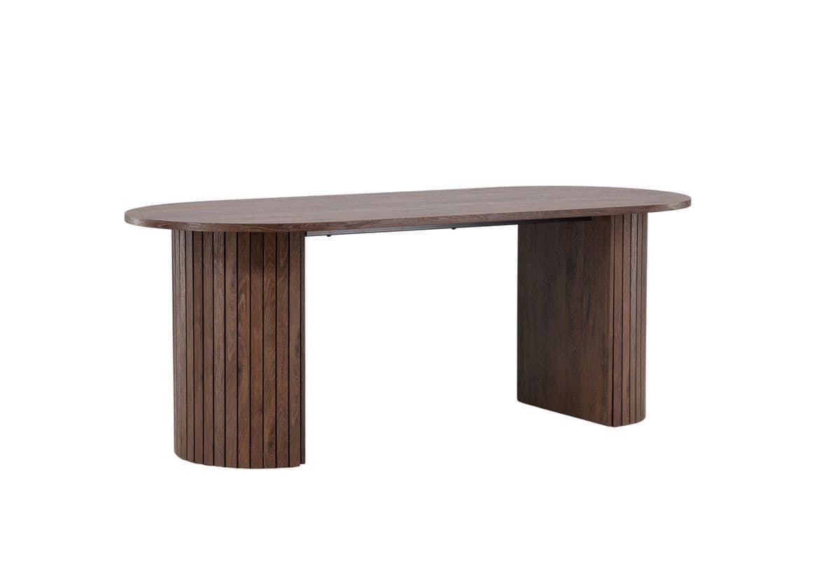 Haron Oval Dining Table, 90X200 Cm, Mocca - Image 2