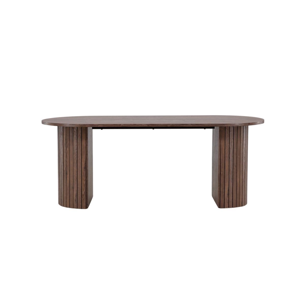 Haron Oval Dining Table, 90X200 Cm, Mocca