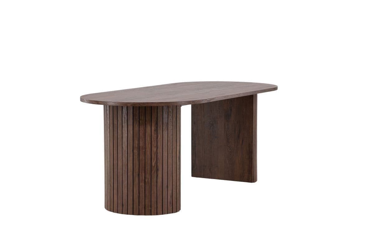 Haron Oval Dining Table, 90X200 Cm, Mocca - Image 3