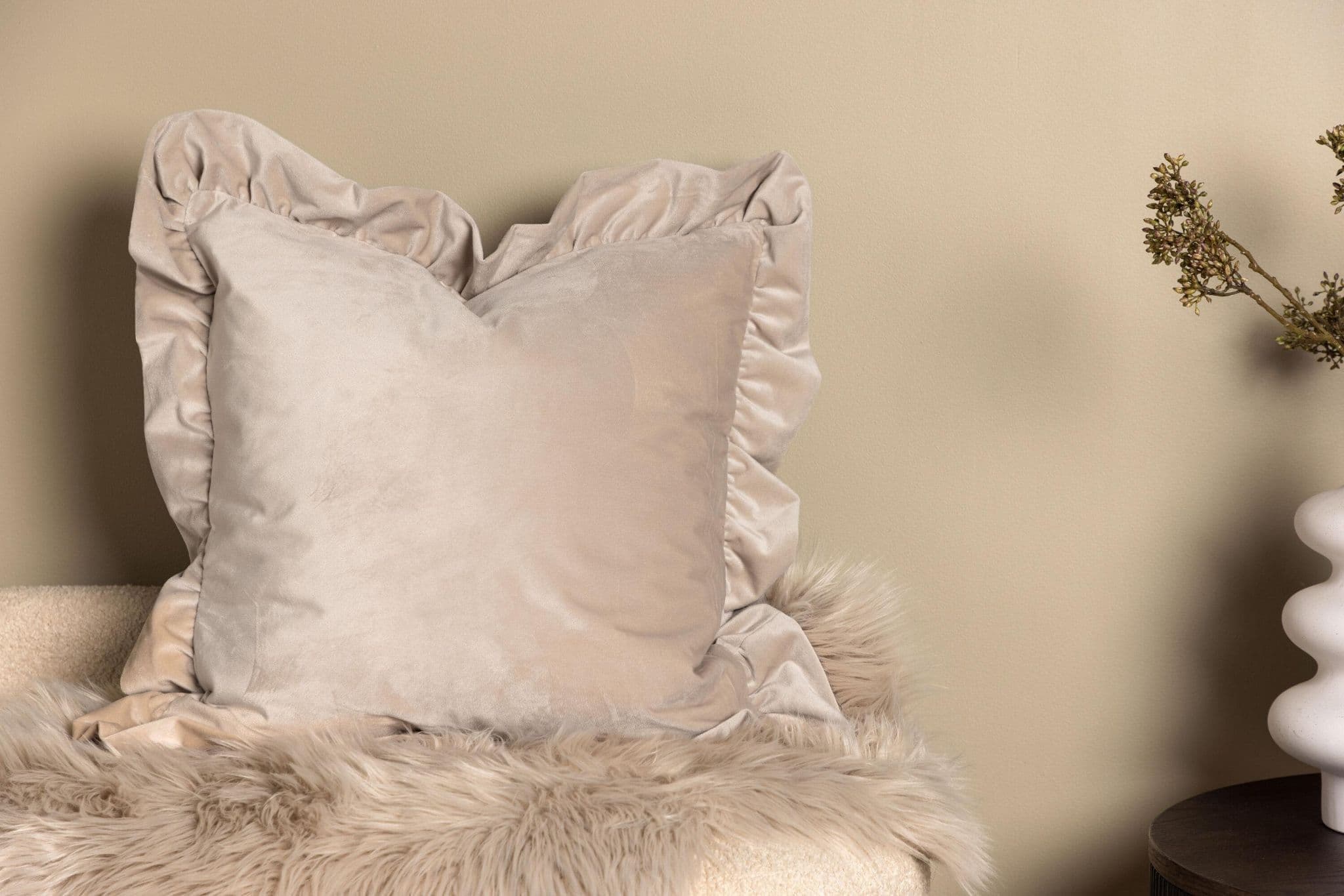 Hailey Cushion Cover Poly Velvet, Grey, 50X50 - Image 28