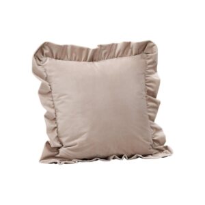 Hailey Cushion Cover Poly Velvet - Beige, 50X50