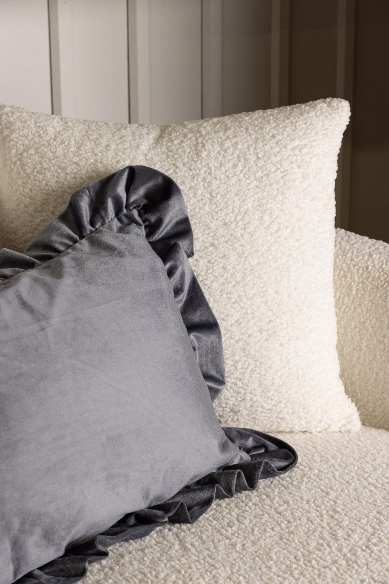 Hailey Cushion Cover Poly Velvet, Grey, 50X50 - Image 61