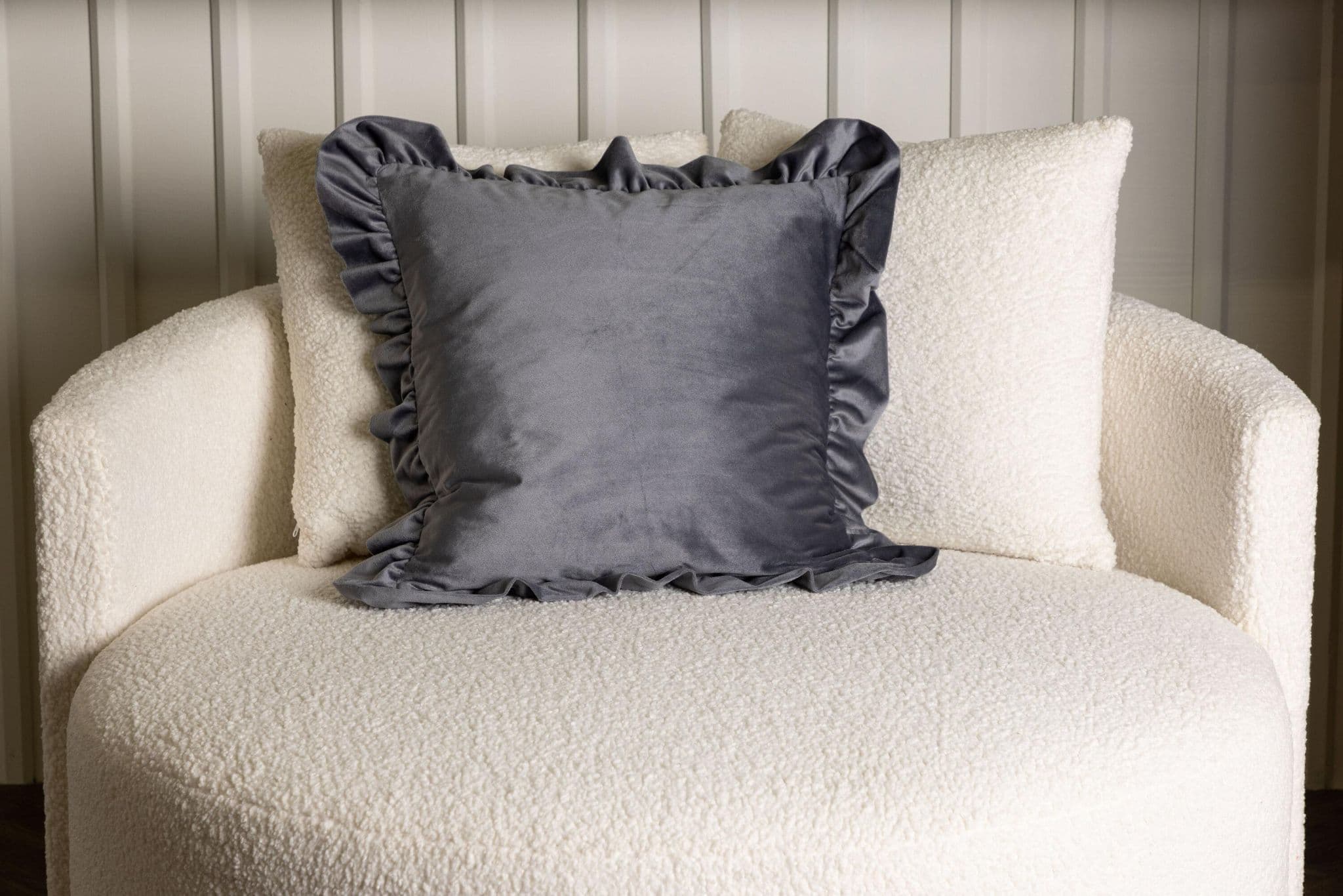 Hailey Cushion Cover Poly Velvet, Grey, 50X50 - Image 16