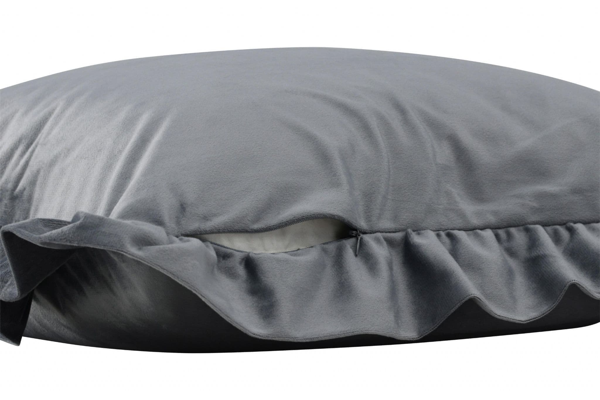 Hailey Cushion Cover Poly Velvet, Grey, 50X50 - Image 17