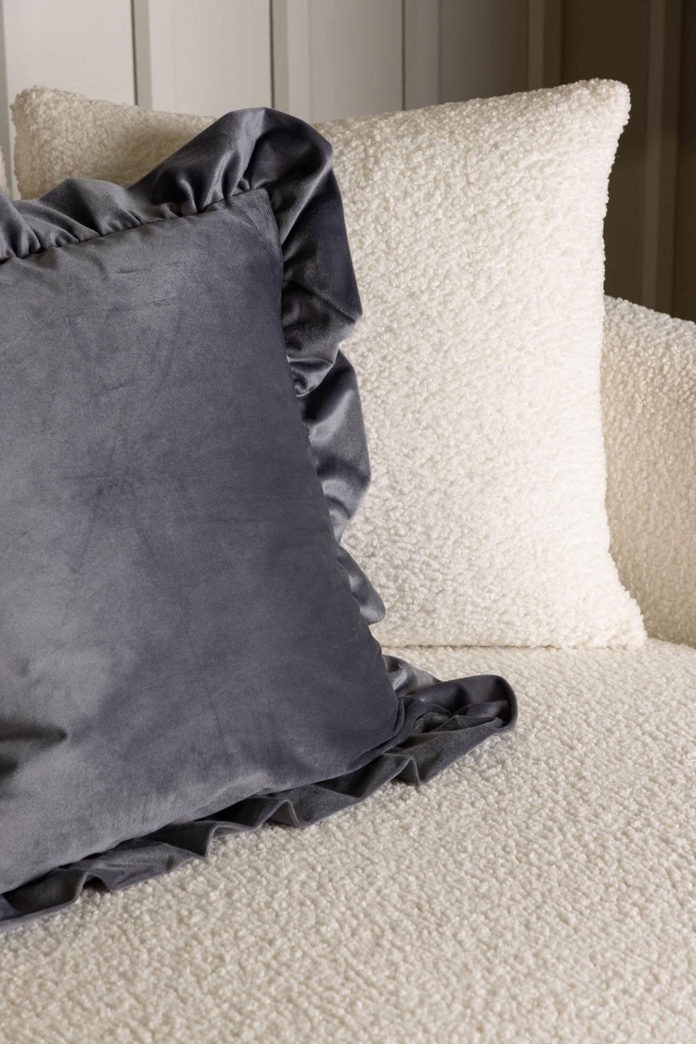 Hailey Cushion Cover Poly Velvet, Grey, 50X50 - Image 19