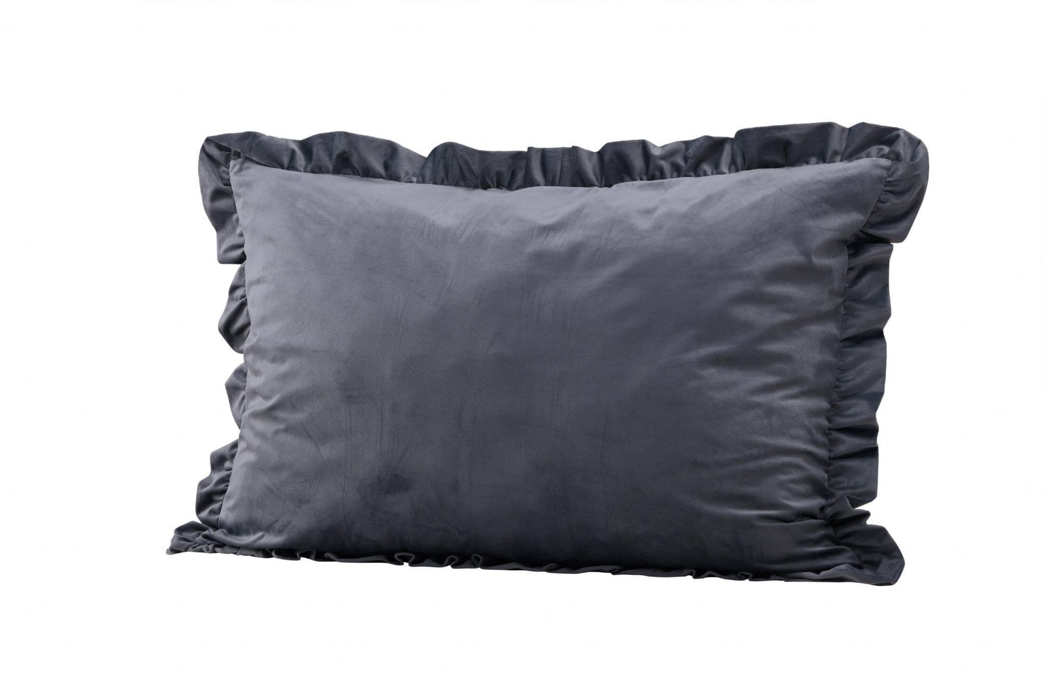 Hailey Cushion Cover Poly Velvet, Grey, 50X50 - Image 63