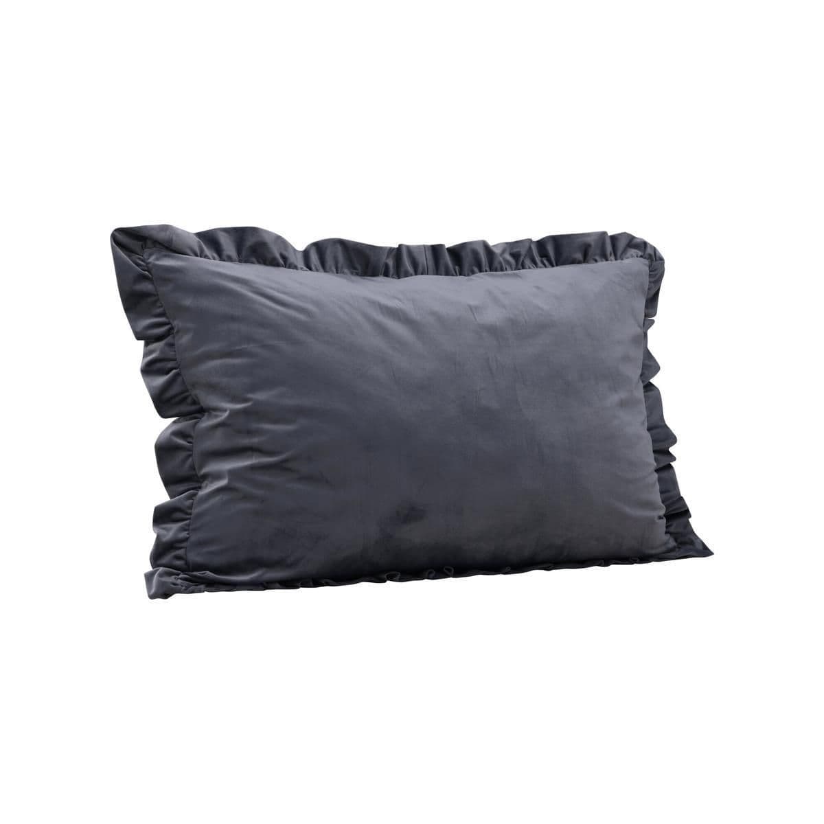 Hailey Cushion Cover Poly Velvet, Grey, 50X50 - Image 9