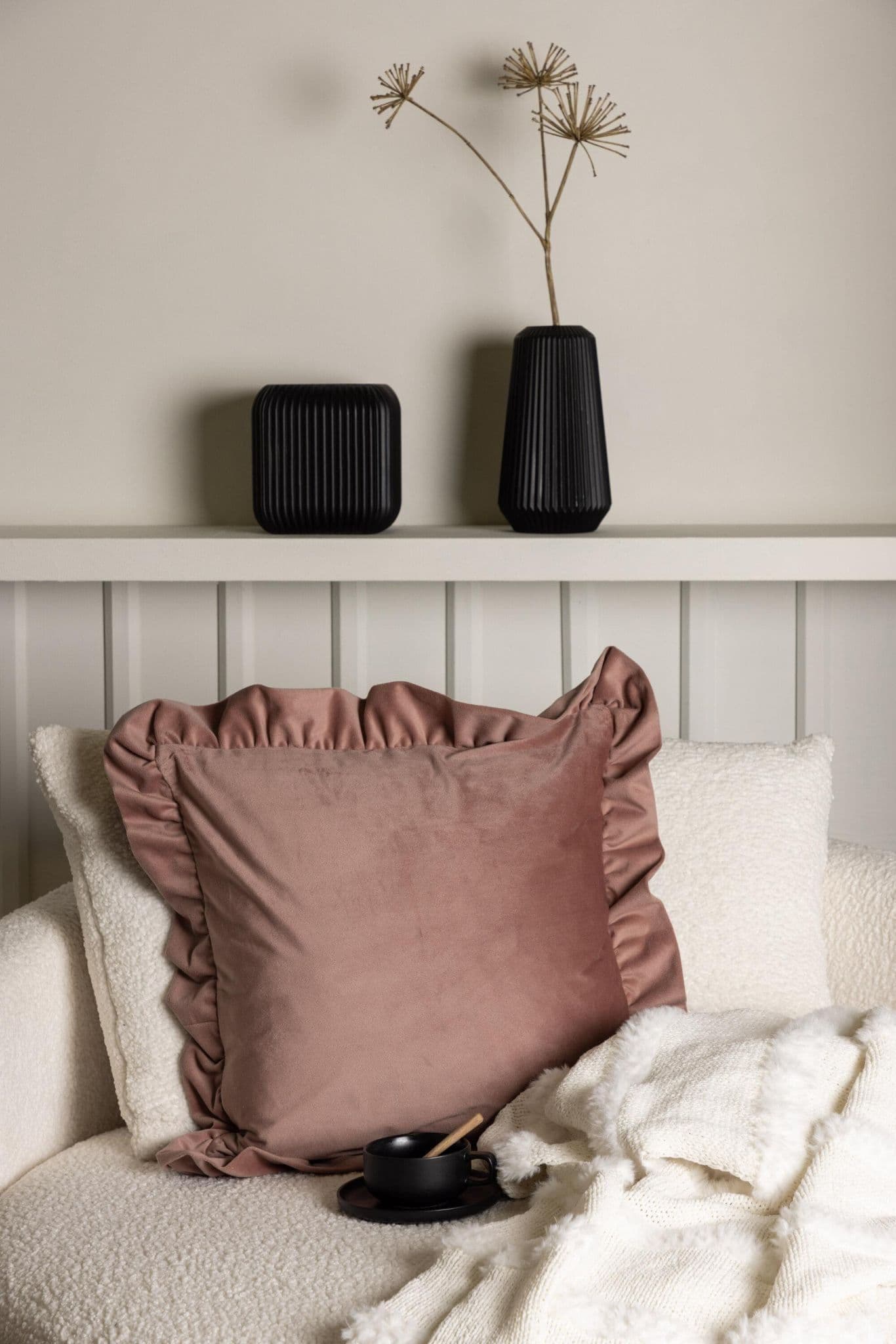 Hailey Cushion Cover Poly Velvet, Grey, 50X50 - Image 77