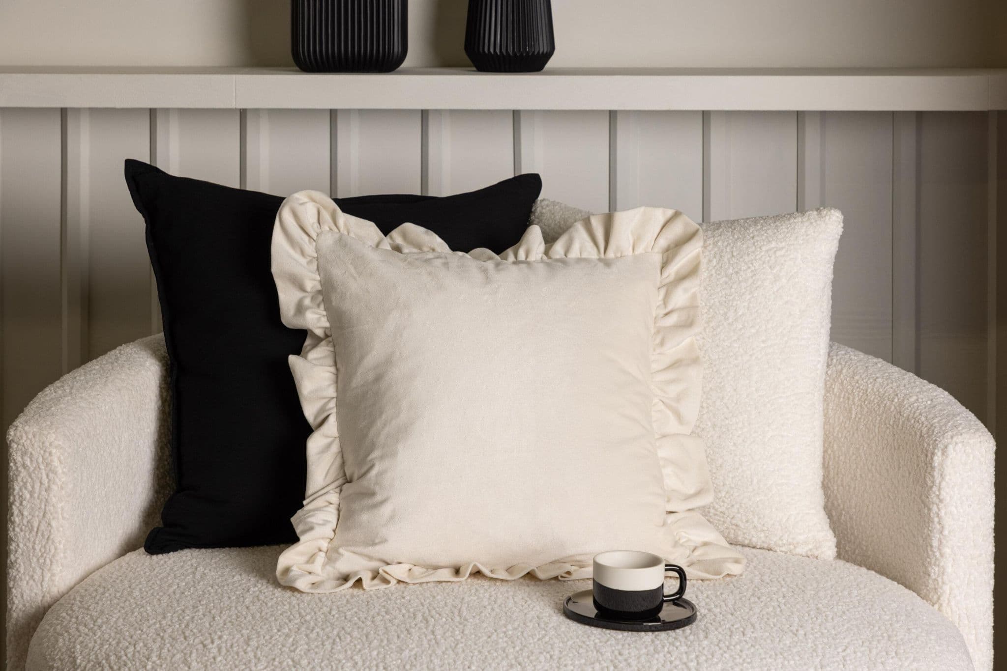 Hailey Cushion Cover Poly Velvet, Grey, 50X50 - Image 87