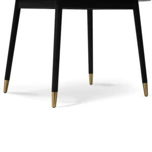 Henley Round Wooden Dining Table - Black