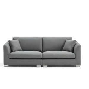 Holborn Grey Linen Sectional 3 Seater Sofa