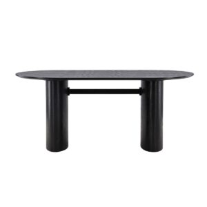 Isolde Oval Dining Table, 180X75 Cm, Black