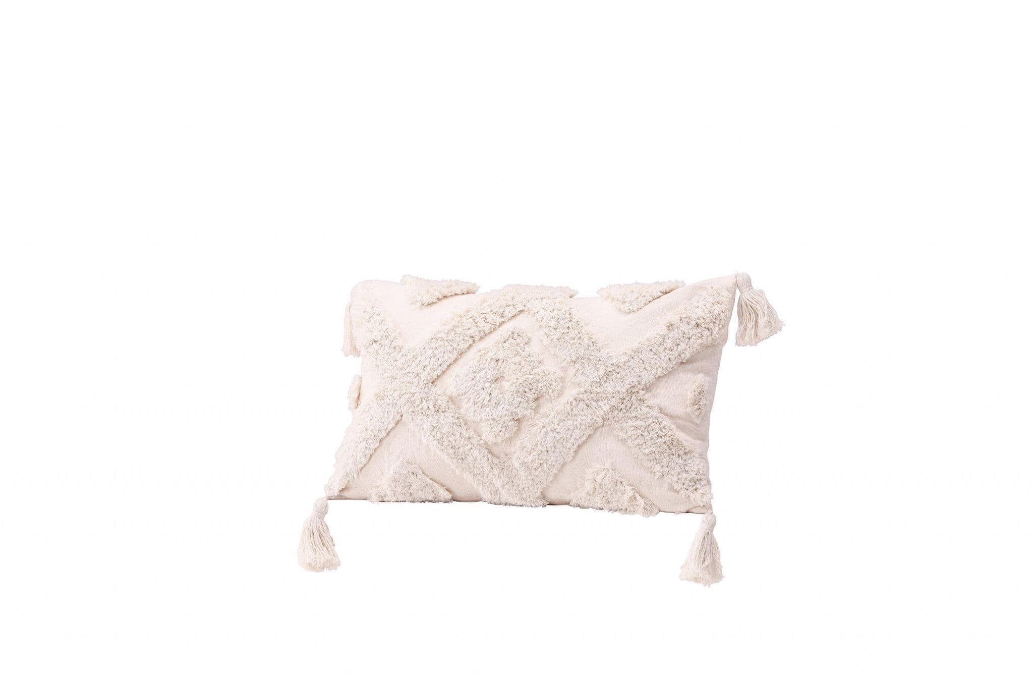Jasmine Cushion Cover Polycotton, Offwhite, 30X50 - Image 2
