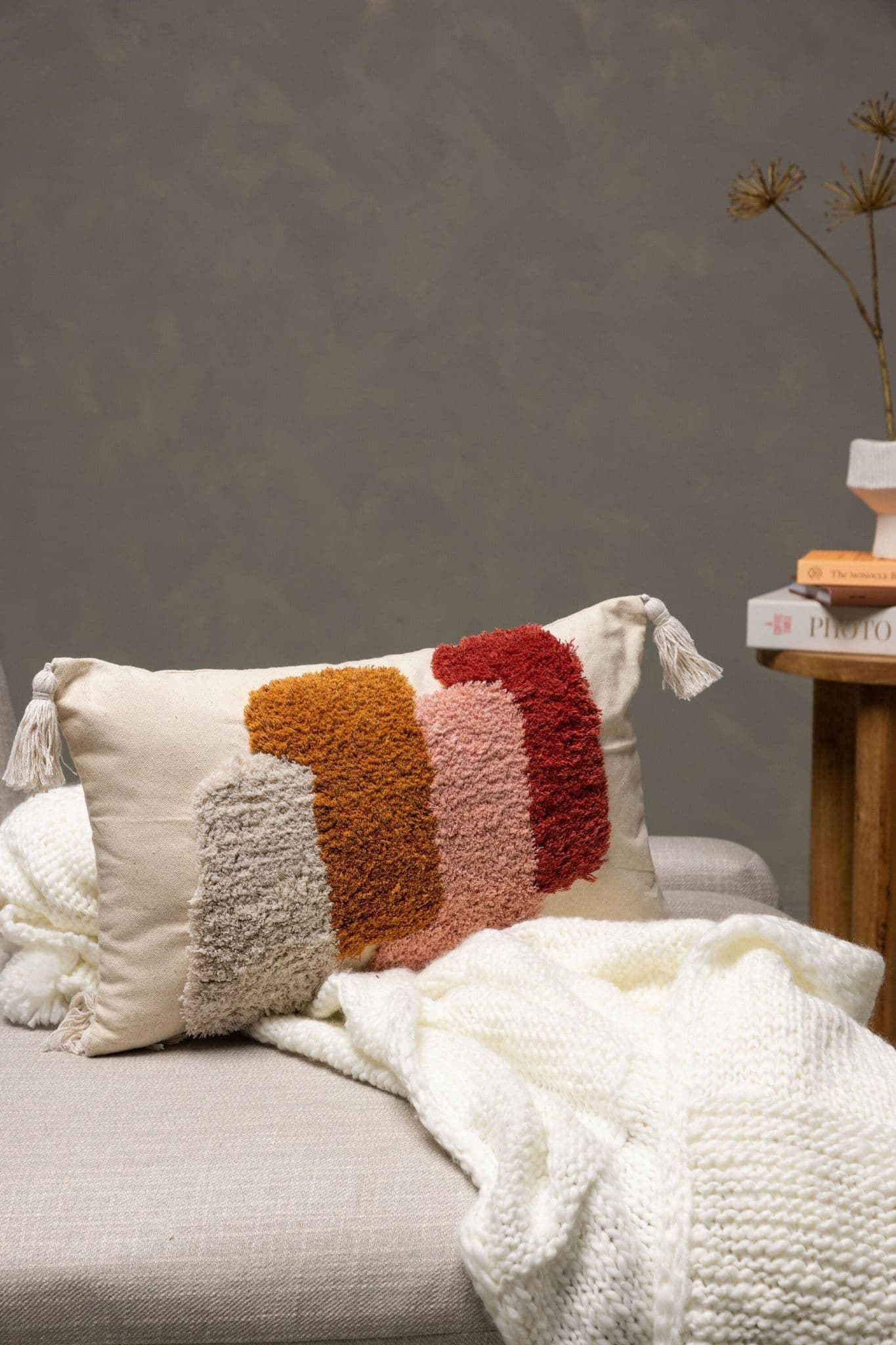 Joline Cushion Cover Polycotton, White, 45X45 - Image 13