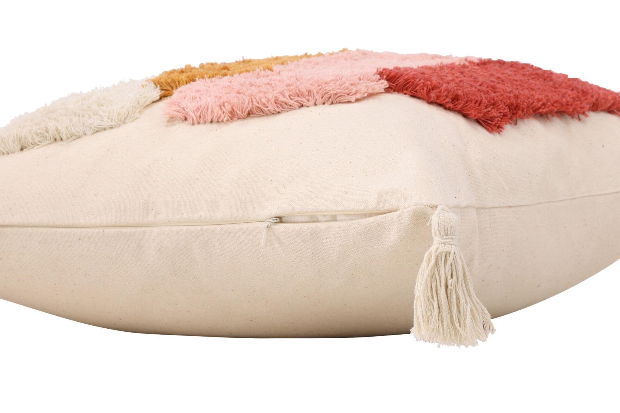 Joline Cushion Cover Polycotton, White, 45X45 - Image 6