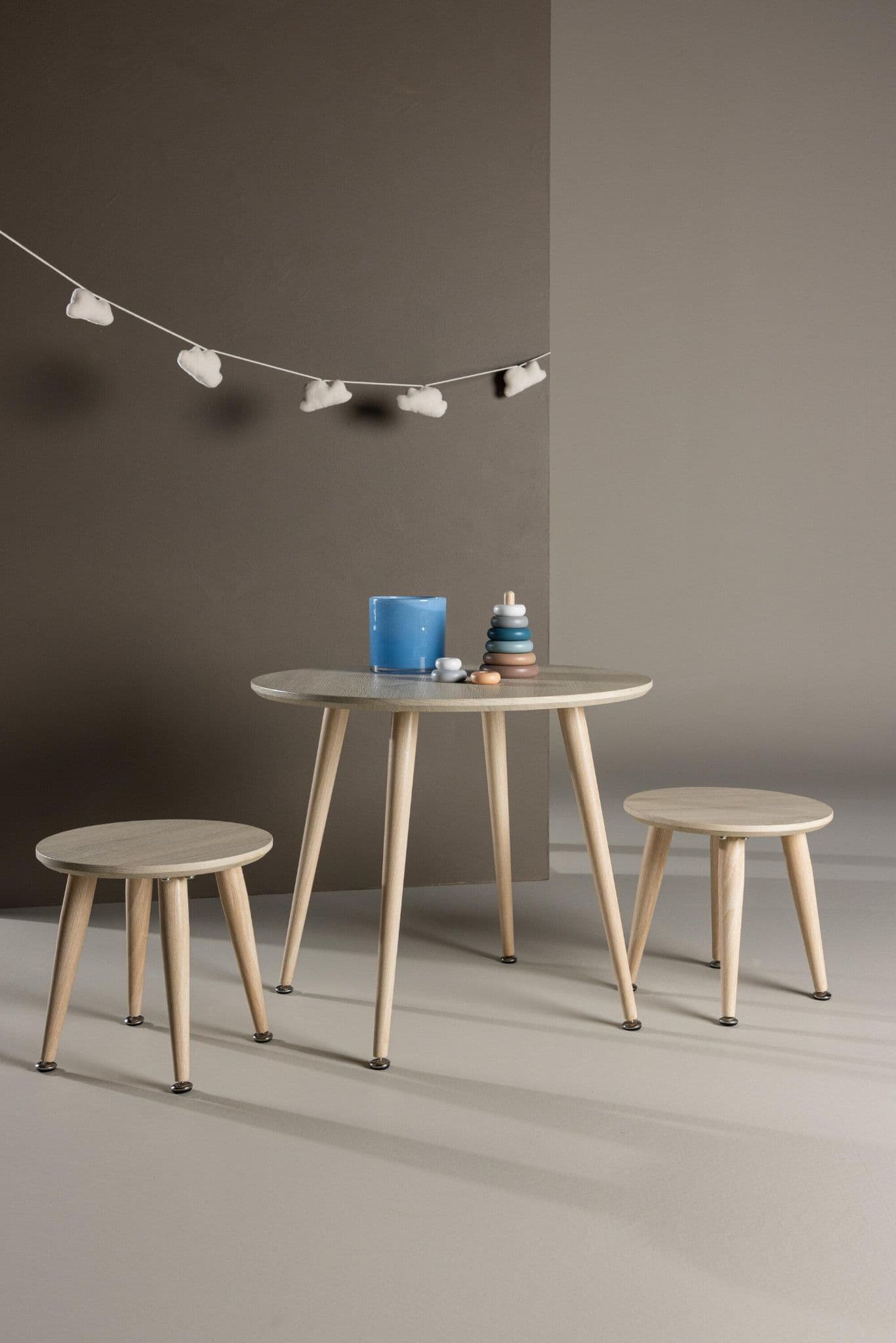 Kids Table Set, Whitewash - Image 3