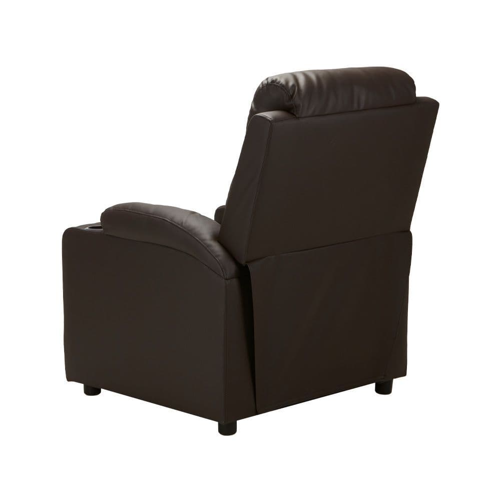Leif Black Pu Leather Recliner Push Back Armchair - Image 14