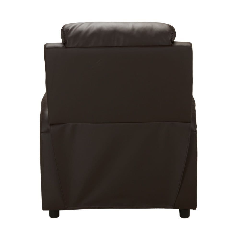 Leif Black Pu Leather Recliner Push Back Armchair - Image 15