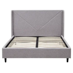 Leonie Beige King Size Upholstered Bed - Grey
