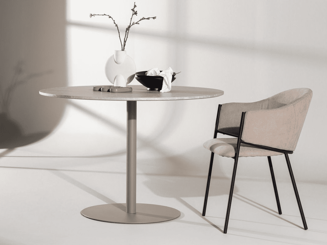 Liliana Beige Round Dining Table - Image 2