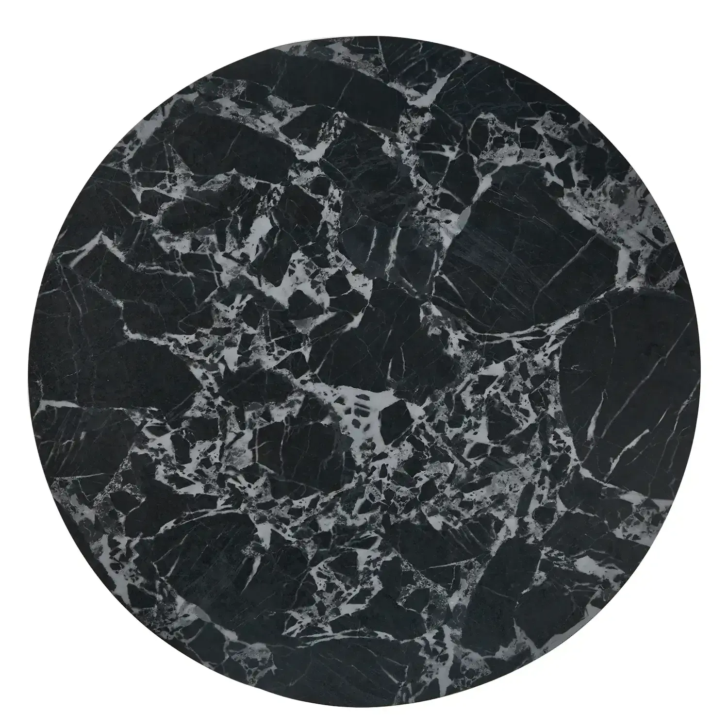 Lina Black Marble - Effect Top & Wooden Base Round Dining Table - Image 6
