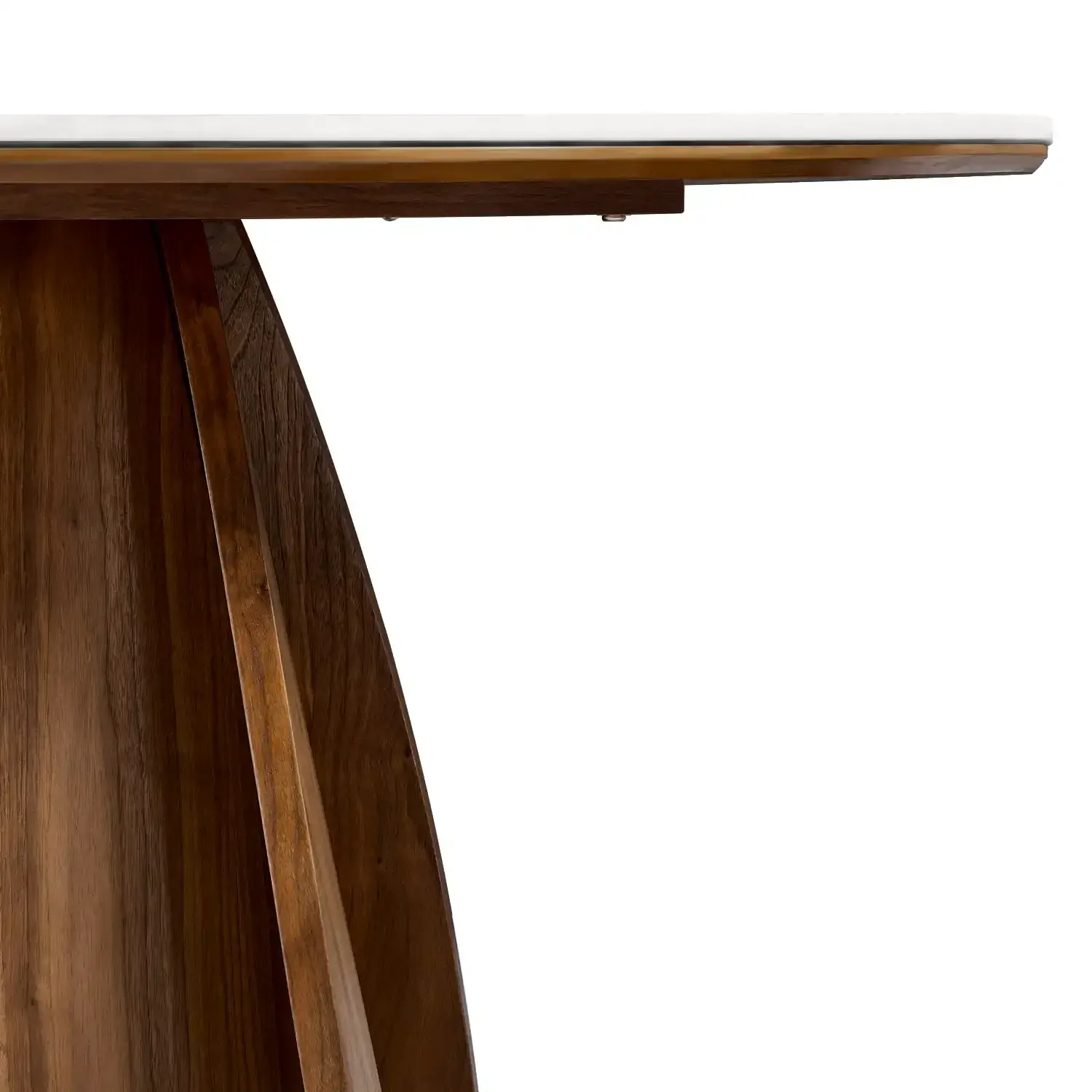 Lina Black Marble - Effect Top & Wooden Base Round Dining Table - Image 9